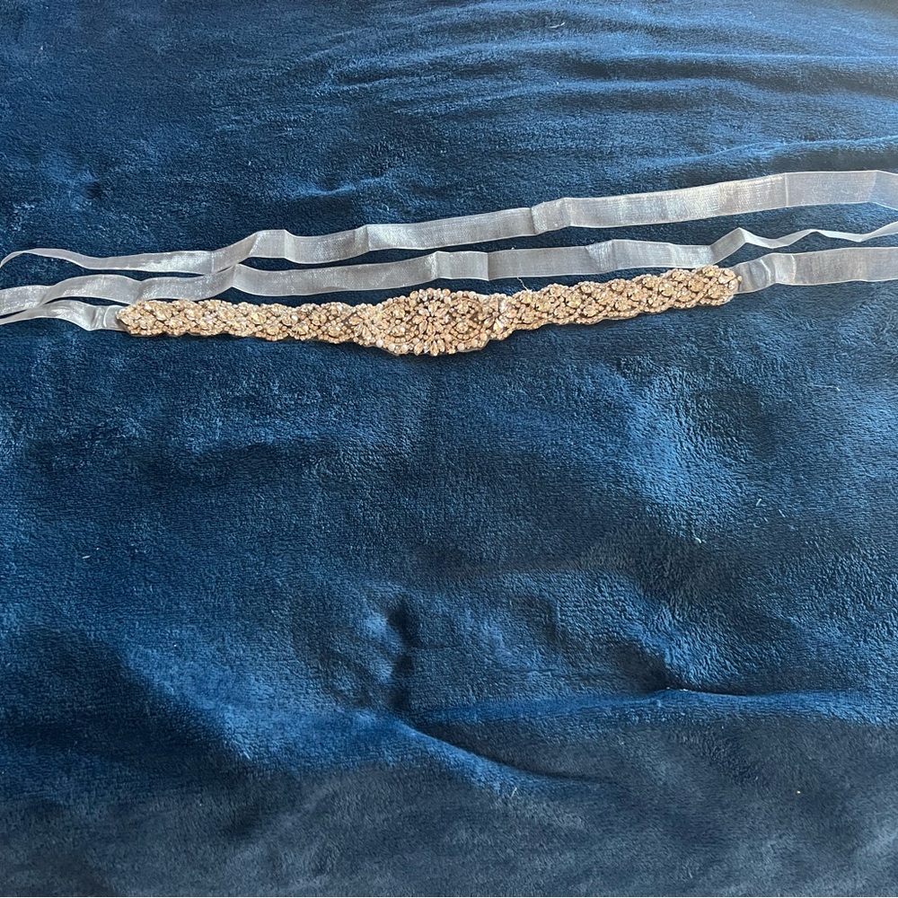 yanstar Silver Rhinestone Bridal Belt.